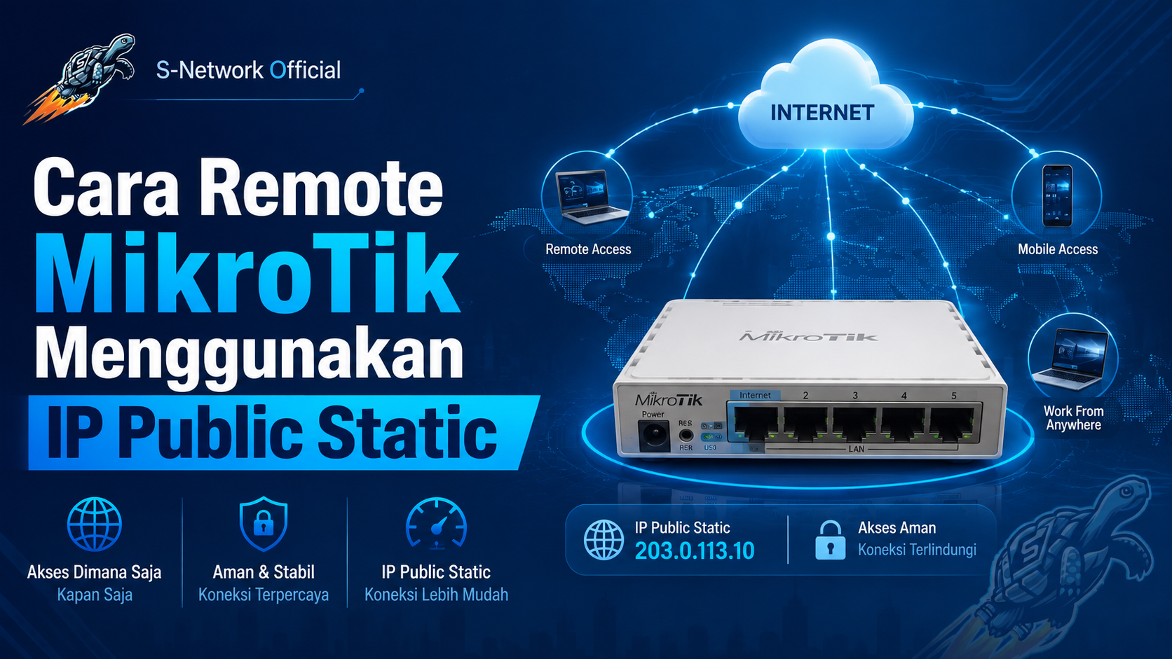 Cara Remote Mikrotik Winbox Menggunakan IP Public Static
