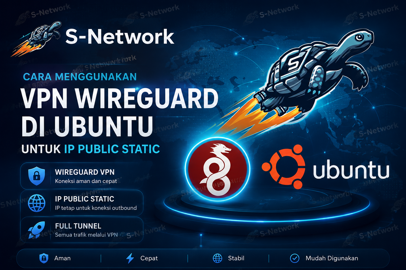 Cara menggunakan VPN Wireguard di Ubuntu untuk IP Public Static